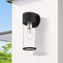 1_Atlantic 1 Light Textured Black Outdoor Medium Wall Lantern