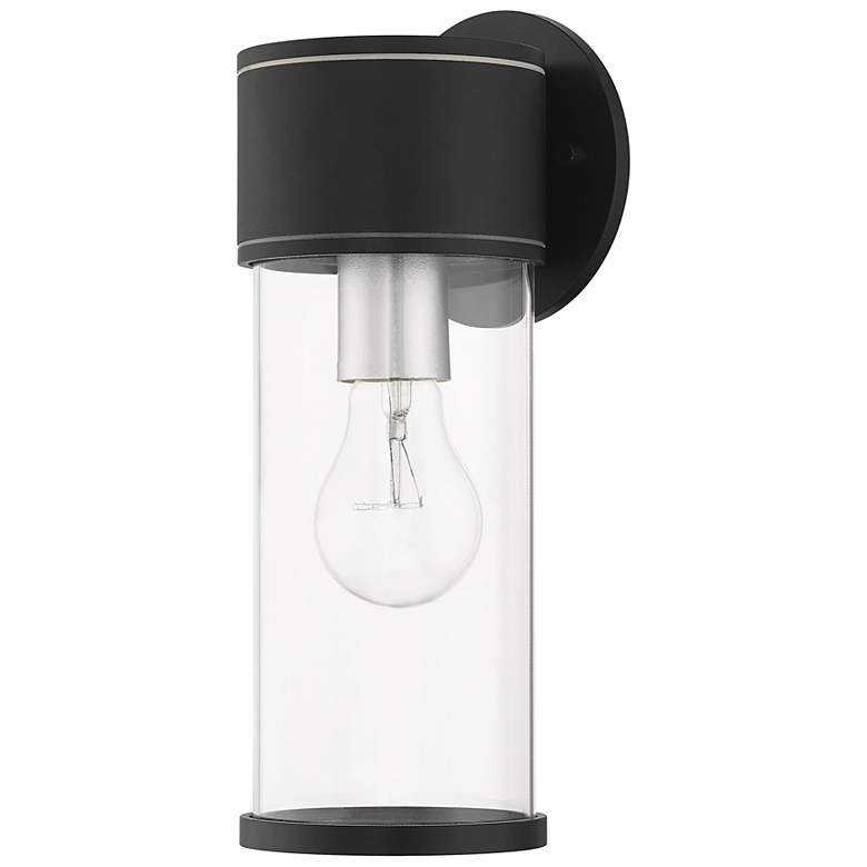 Image 4 Atlantic 1 Light Textured Black Outdoor Medium Wall Lantern more views