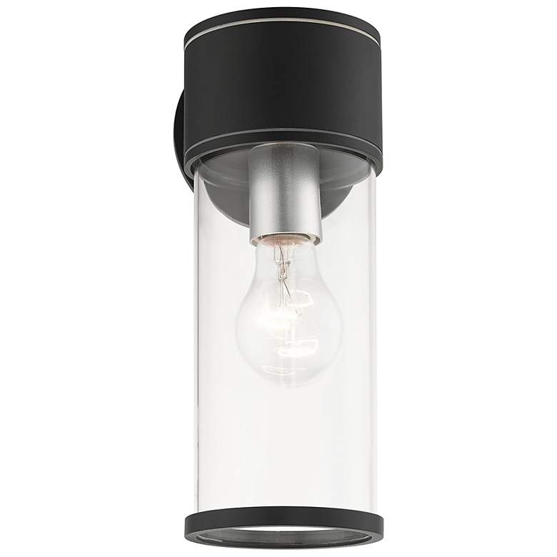 Image 6 Atlantic 1 Light Textured Black Outdoor Medium Wall Lantern more views