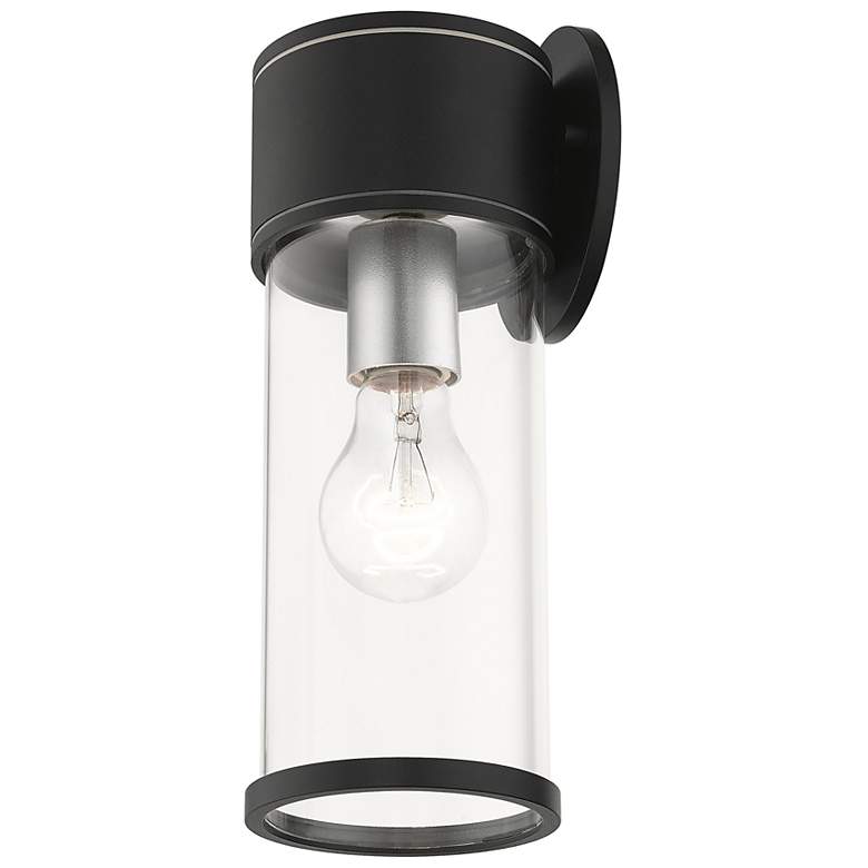 Image 7 Atlantic 1 Light Textured Black Outdoor Medium Wall Lantern more views