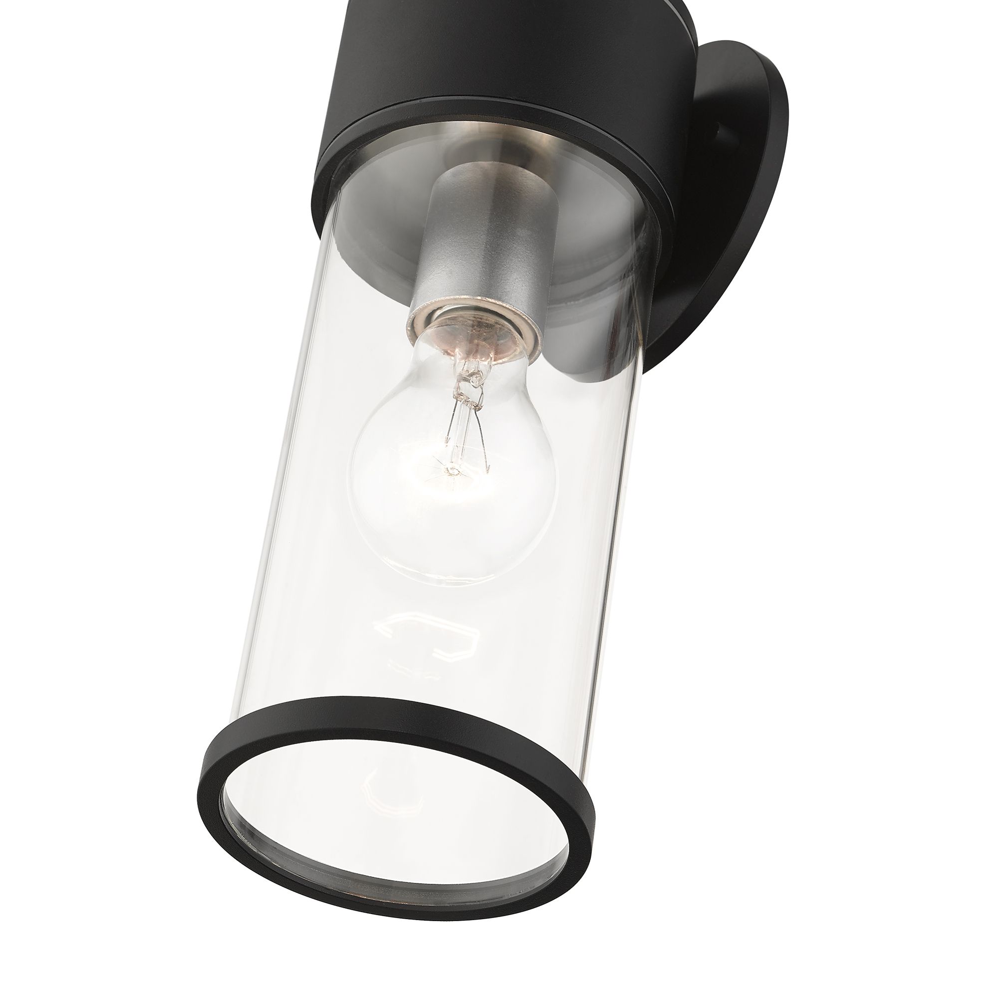 Atlantic 1 Light Textured Black Outdoor Medium Wall Lantern