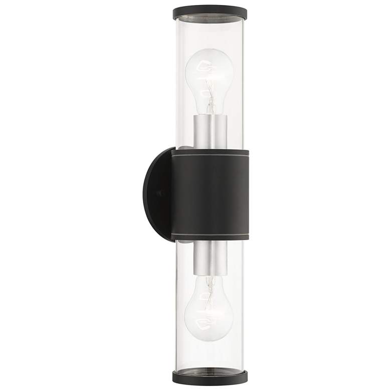 Image 1 Atlantic 2 Light Textured Black Outdoor Large ADA Wall Lantern