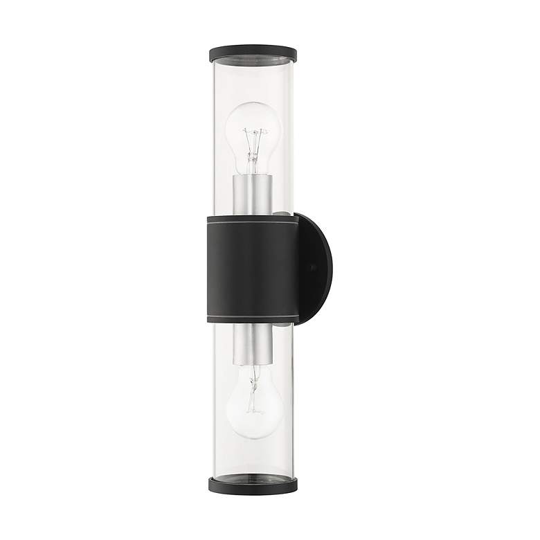 Image 3 Atlantic 2 Light Textured Black Outdoor Large ADA Wall Lantern more views