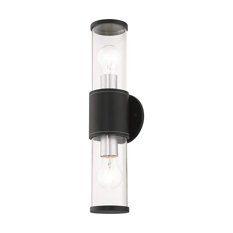 Image 4 Atlantic 2 Light Textured Black Outdoor Large ADA Wall Lantern more views