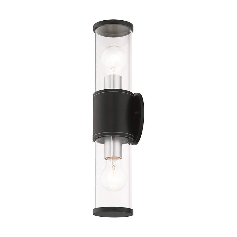 Image 5 Atlantic 2 Light Textured Black Outdoor Large ADA Wall Lantern more views