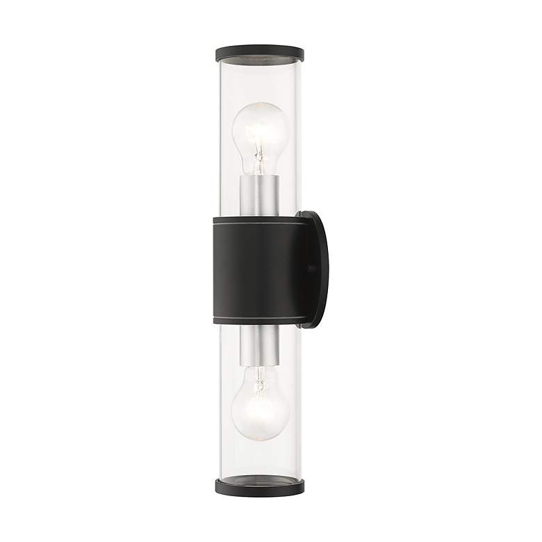 Image 6 Atlantic 2 Light Textured Black Outdoor Large ADA Wall Lantern more views