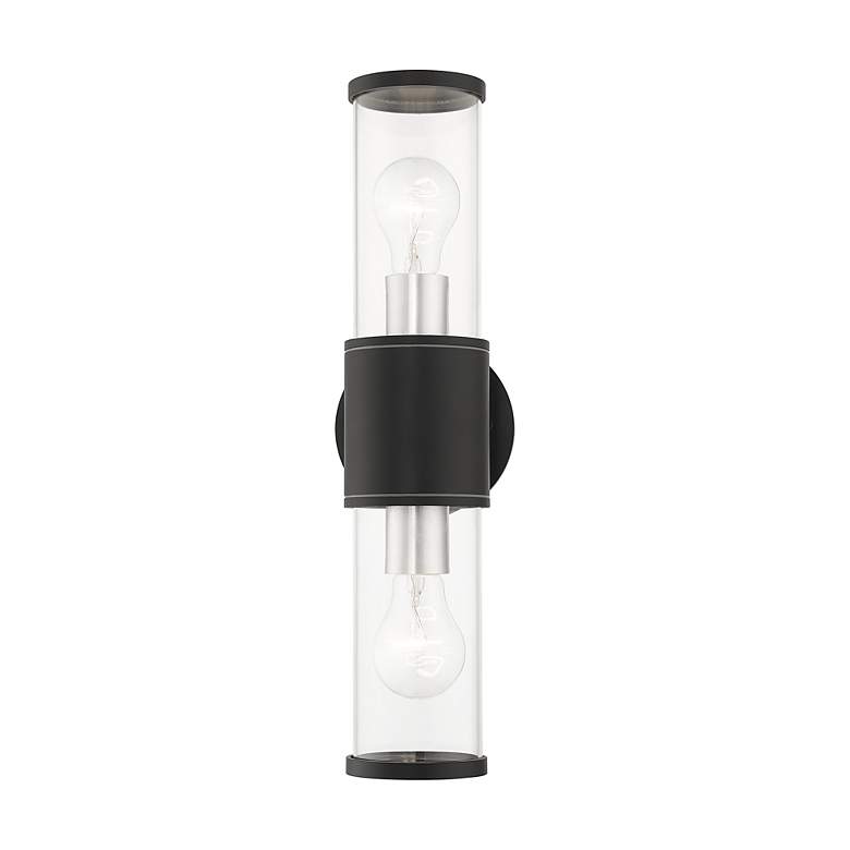 Image 7 Atlantic 2 Light Textured Black Outdoor Large ADA Wall Lantern more views