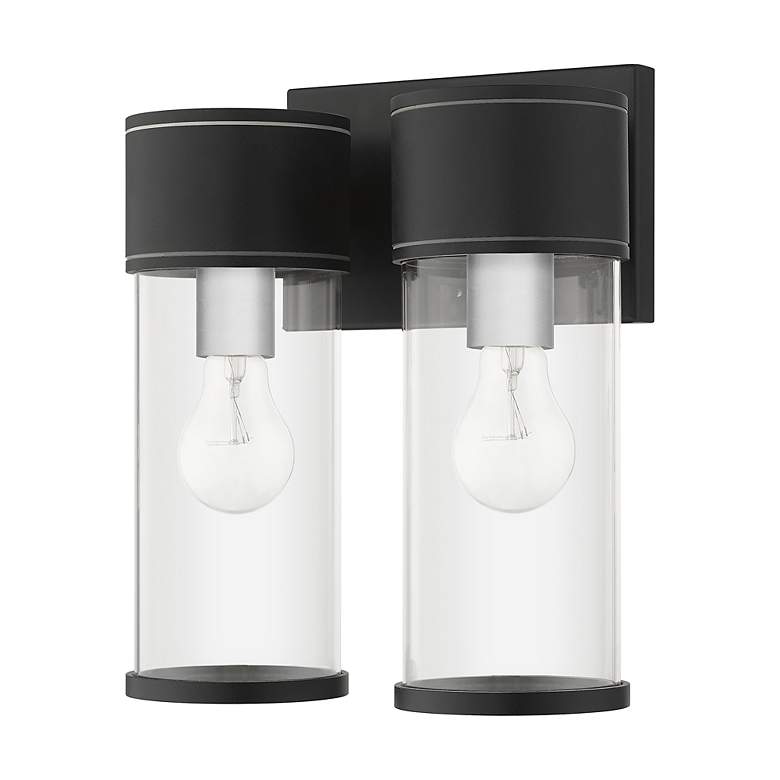 Image 4 Atlantic 2 Light Textured Black Outdoor Large Wall Lantern more views