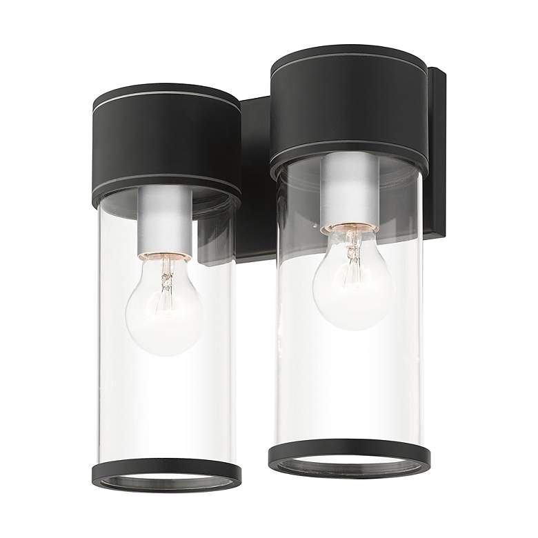 Image 5 Atlantic 2 Light Textured Black Outdoor Large Wall Lantern more views