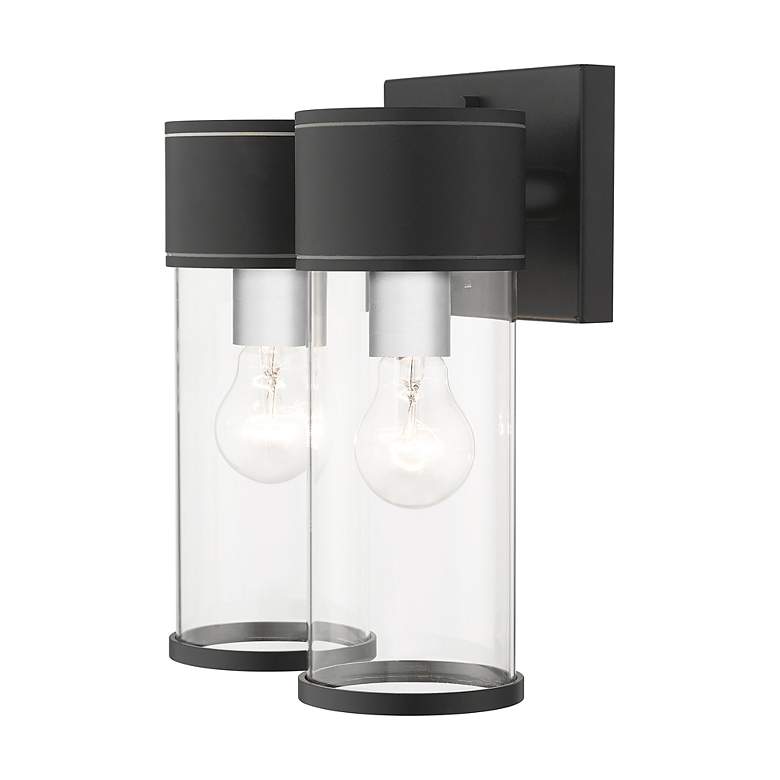 Image 6 Atlantic 2 Light Textured Black Outdoor Large Wall Lantern more views
