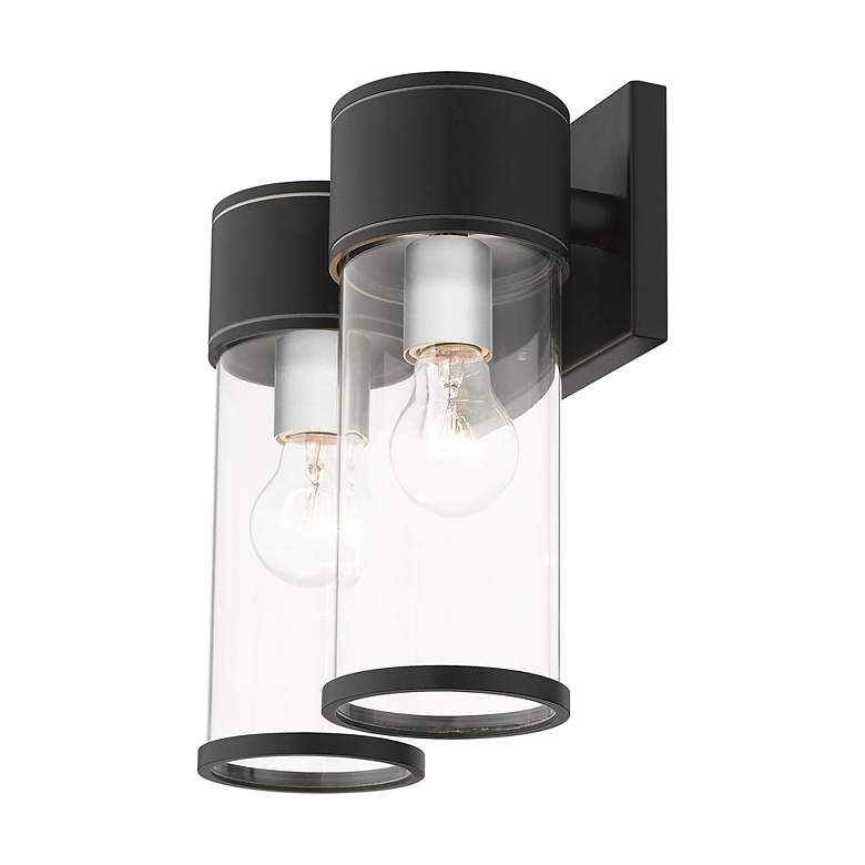 Image 7 Atlantic 2 Light Textured Black Outdoor Large Wall Lantern more views