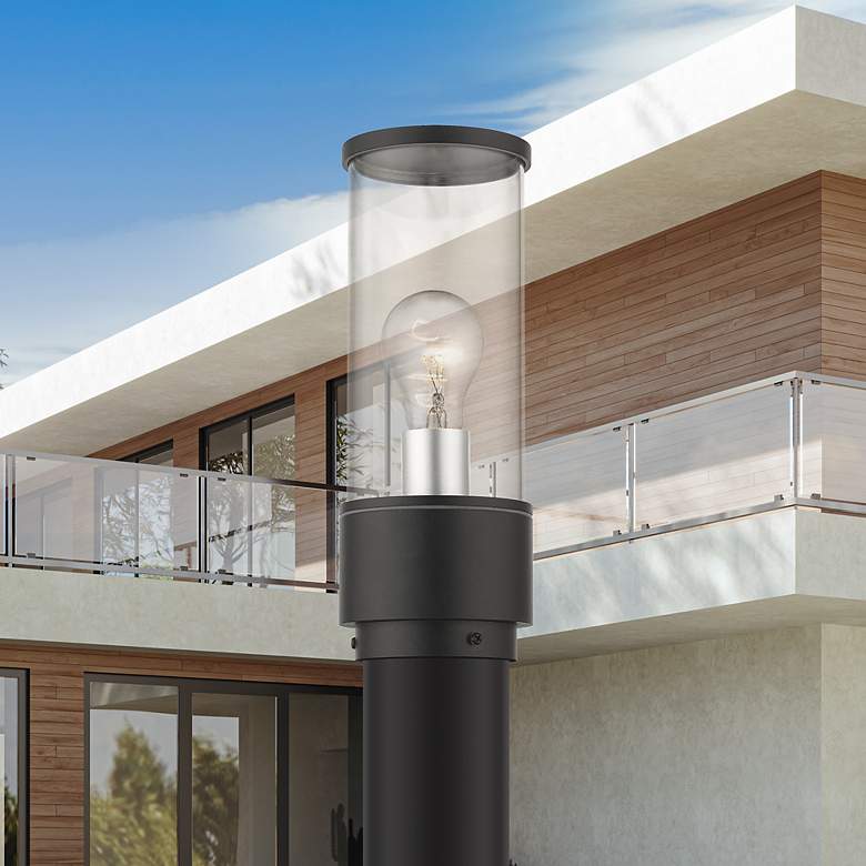 Image 1 Atlantic 2 Light Textured Black Outdoor Medium Post Top Lantern