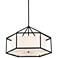 Atlantic 24" Wide 3-Light Black Hexagon Pendant Light