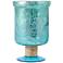 Atlantica Turquoise Small Footed Hurricane Candle Holder