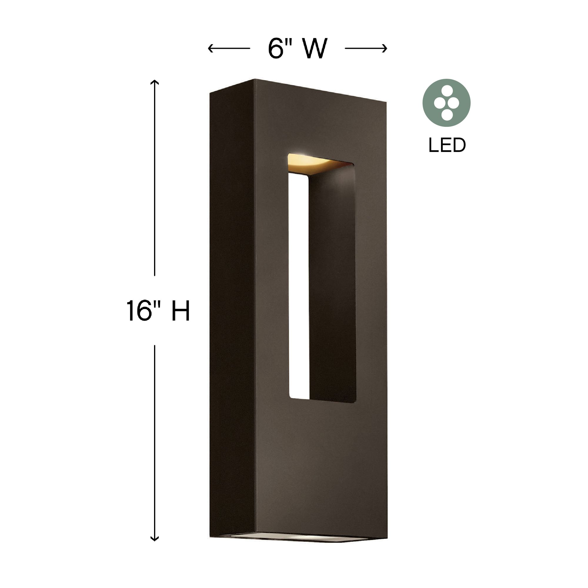 Image 5 Atlantis 16"H Bronze ADA Integrated LED Outdoor Wall Light more views