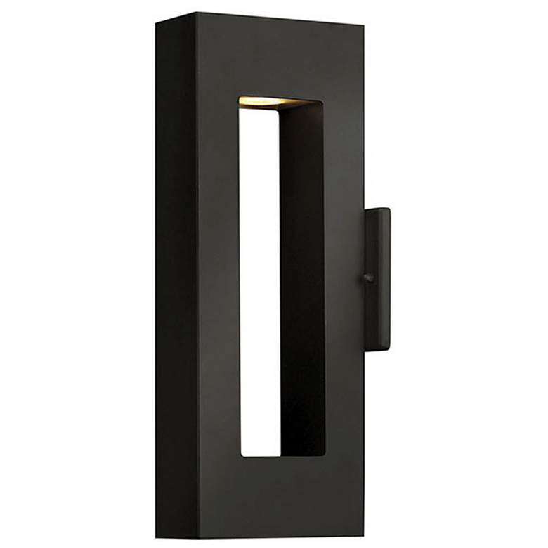 Image 1 Atlantis 16"H Satin Black Integrated LED Outdoor Wall Light