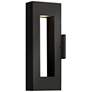 2_Atlantis 16"H Satin Black Integrated LED Outdoor Wall Light more views