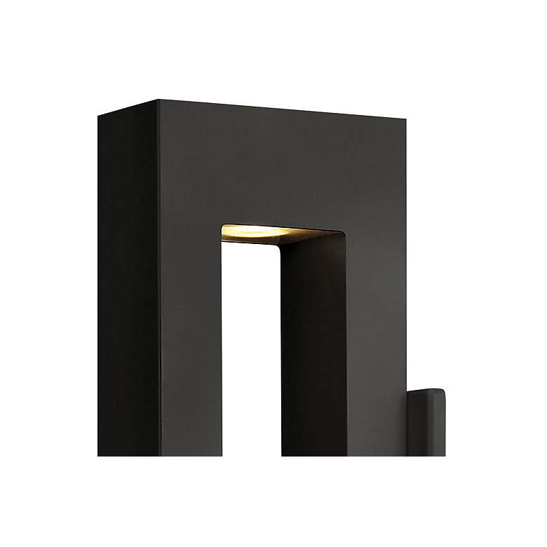 Image 2 Atlantis 16"H Satin Black Socketed LED Outdoor Wall Light more views