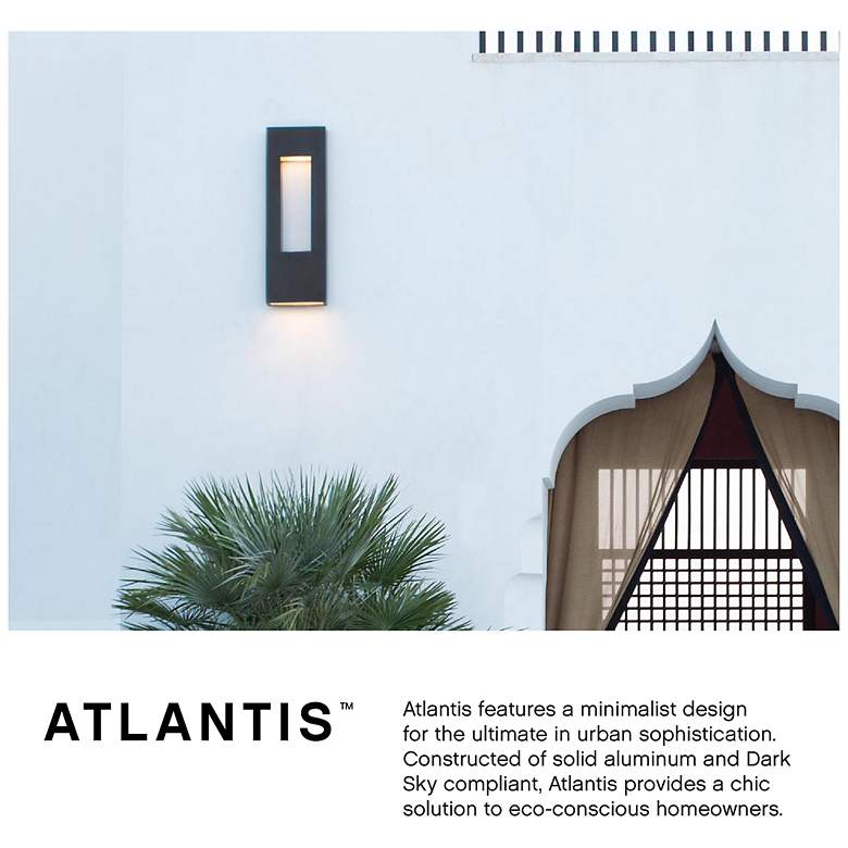 Image 7 Atlantis 16"H Titanium ADA Integrated LED Outdoor Wall Light more views