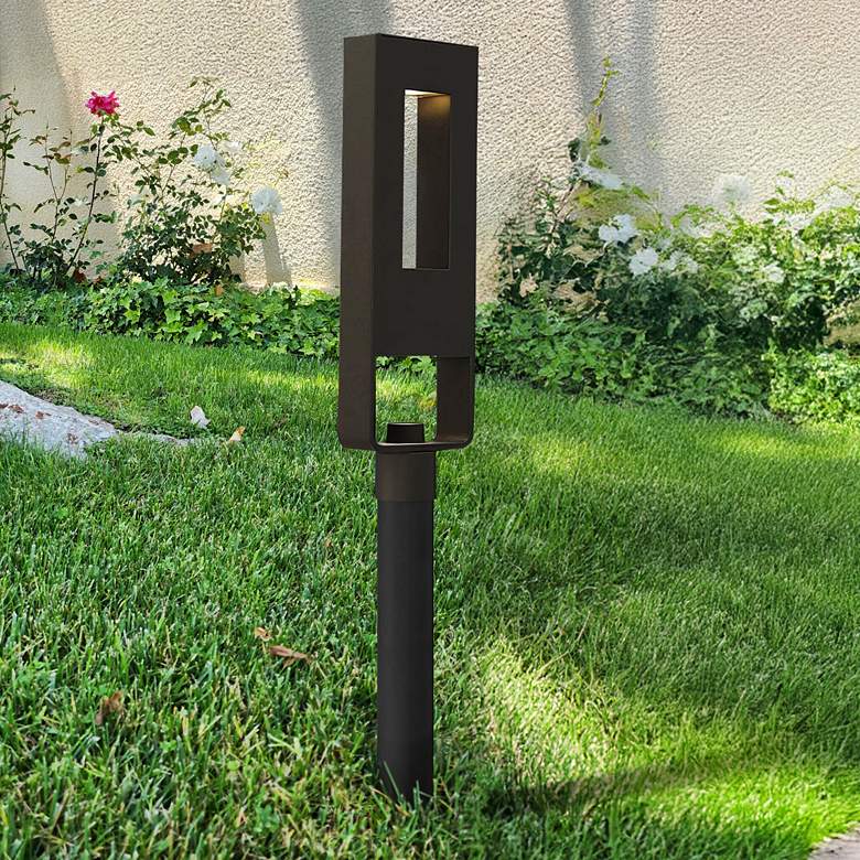Image 1 Atlantis 24 1/2"H Black Integrated LED Outdoor Post Light
