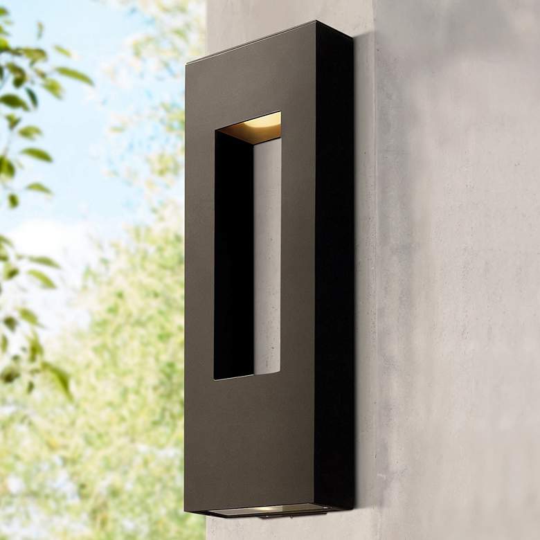 Image 1 Atlantis 24" High Bronze ADA Socketed LED Outdoor Wall Light
