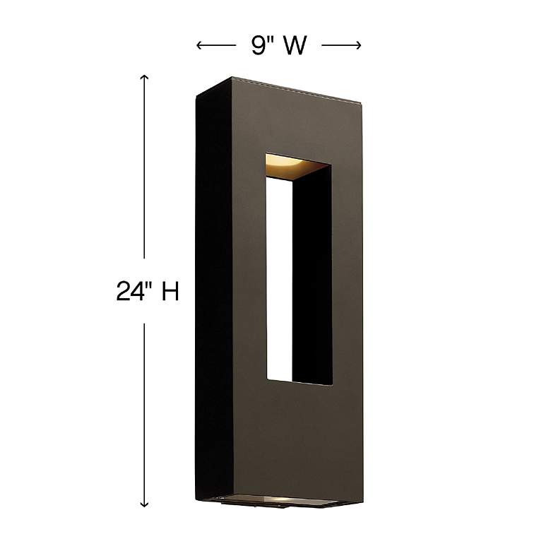 Image 5 Atlantis 24 inch High Bronze ADA Socketed LED Outdoor Wall Light more views