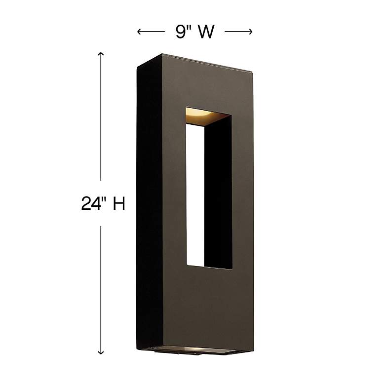 Image 6 Atlantis 24" High Bronze ADA Socketed LED Outdoor Wall Light more views