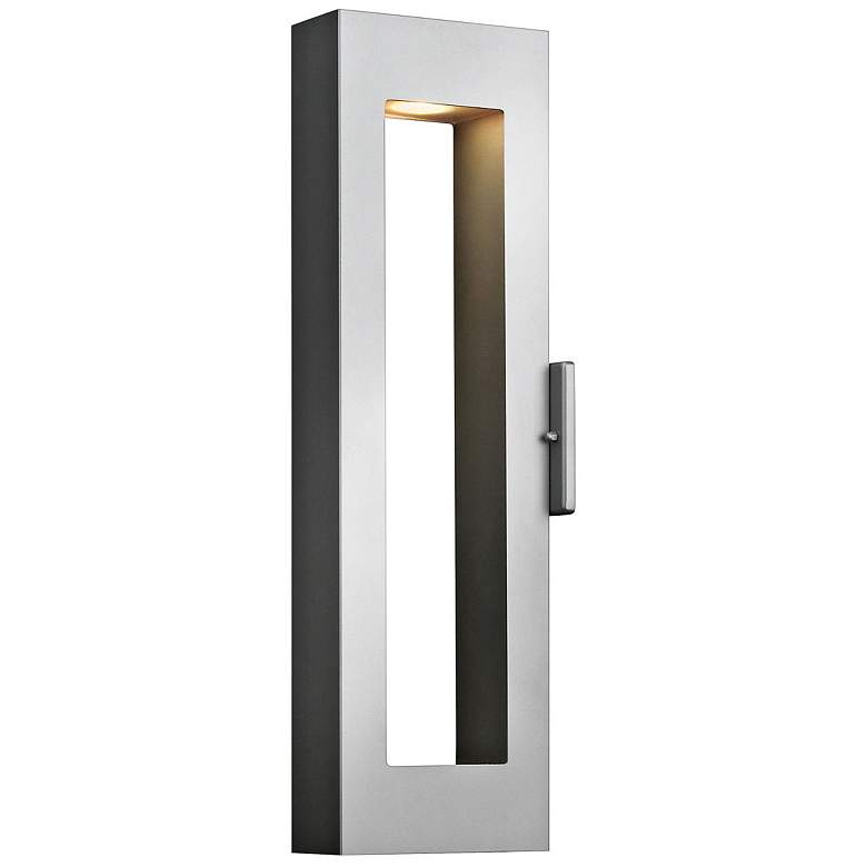 Image 1 Atlantis 24" High Titanium Socketed LED Outdoor Wall Light