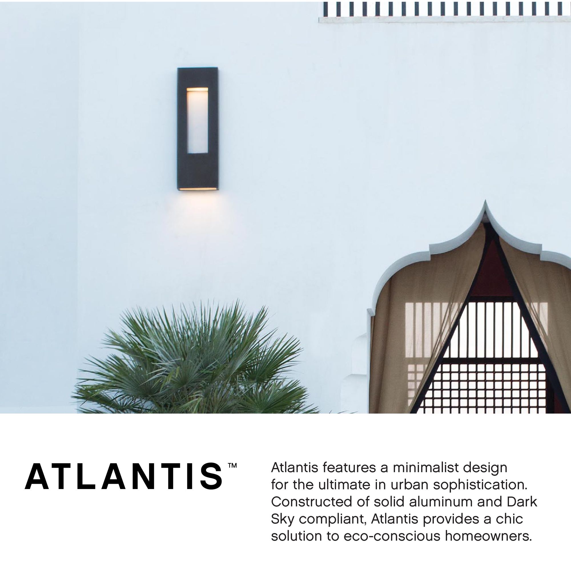 Atlantis 24"H Black ADA Integrated LED Outdoor Wall Light