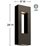 4_Atlantis 24"H Bronze ADA Integrated LED Outdoor Wall Light more views