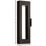 Atlantis 24"H Satin Black Integrated LED Outdoor Wall Light