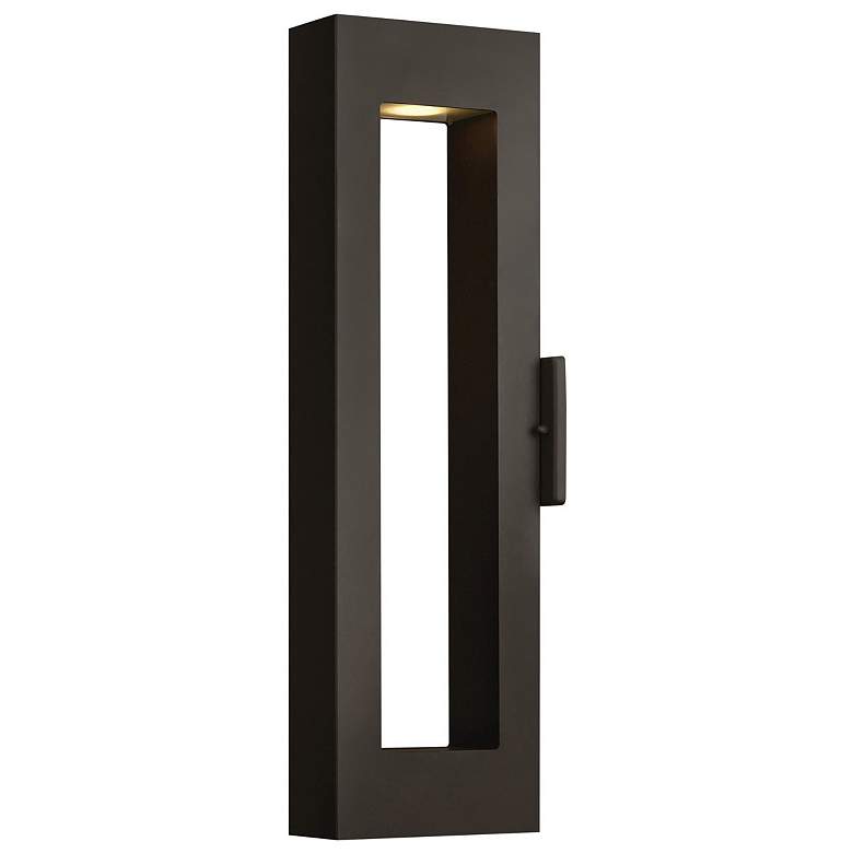 Image 1 Atlantis 24 inchH Satin Black Socketed LED Outdoor Wall Light