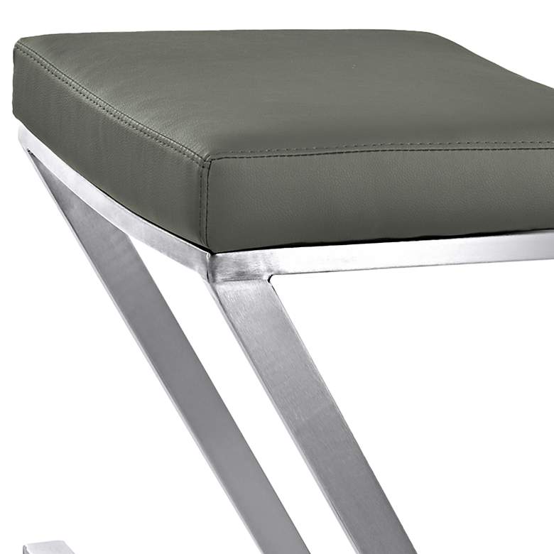 Image 4 Atlantis 26" Gray Faux Leather Counter Stool more views