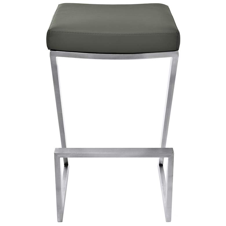 Image 6 Atlantis 26" Gray Faux Leather Counter Stool more views