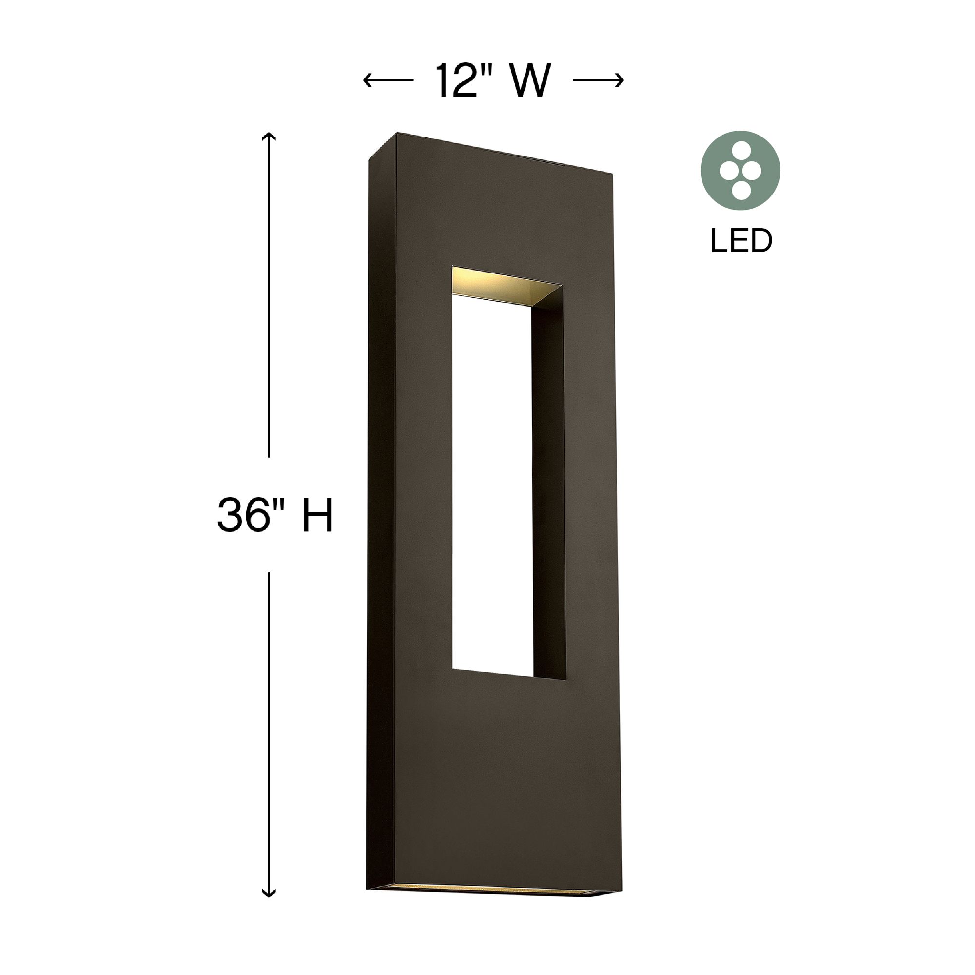 Image 5 Atlantis 36" High Bronze Integrated LED Outdoor Wall Light more views