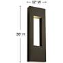 Thumbnail2 of Atlantis 36" High Bronze Socketed LED Outdoor Wall Light more views