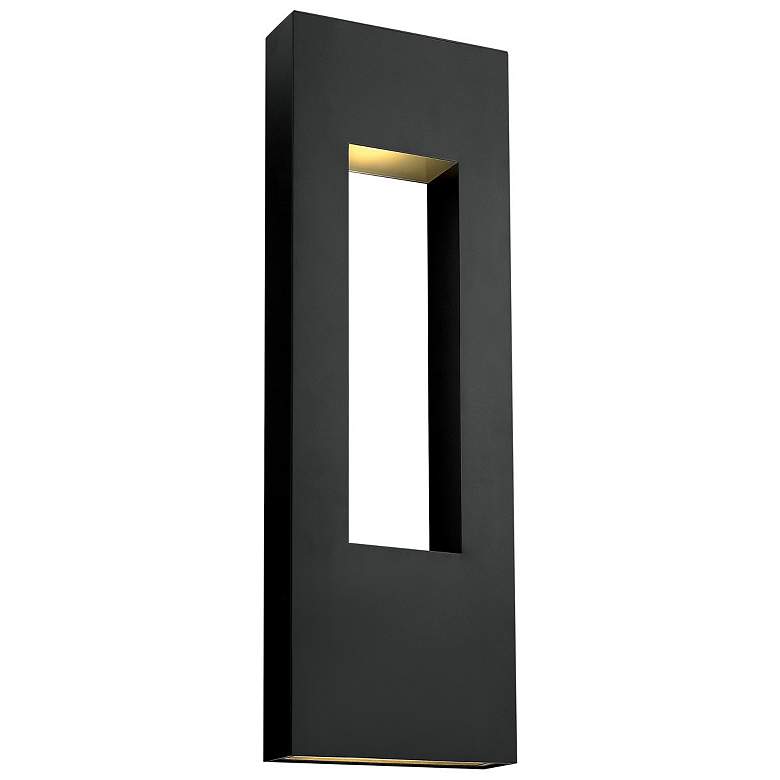 Image 1 Atlantis 36"H Satin Black Socketed LED Outdoor Wall Light