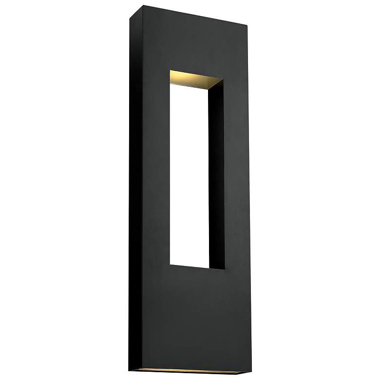 Image 1 Atlantis 36 inchH Satin Black Socketed LED Outdoor Wall Light