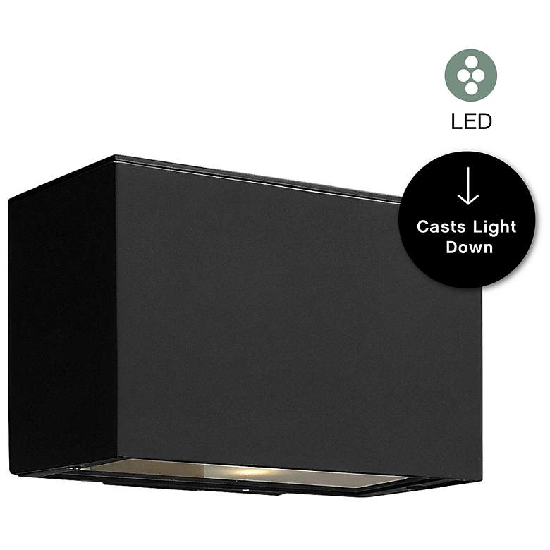 Image 4 Atlantis 6"H Satin Black Integrated LED Outdoor Wall Light more views