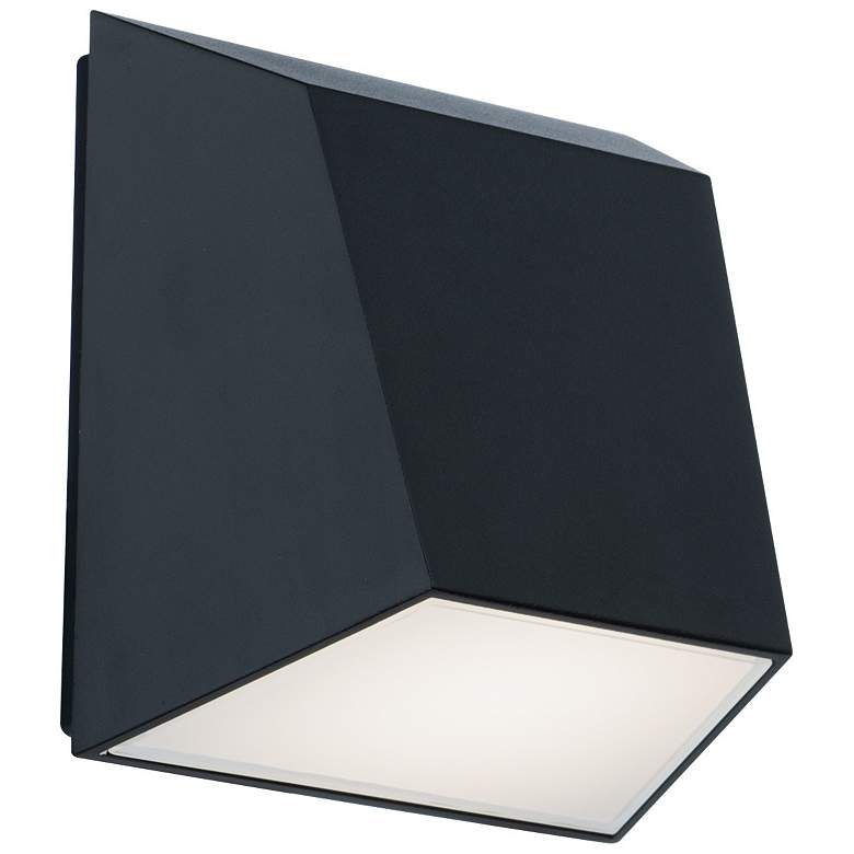 Image 1 Atlantis 6"H x 6"W 1-Light Outdoor Wall Light in Black