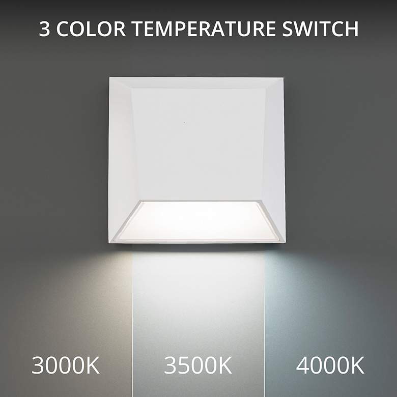 Image 6 Atlantis 6"H x 6"W 1-Light Outdoor Wall Light in White more views