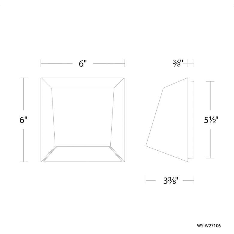 Image 7 Atlantis 6"H x 6"W 1-Light Outdoor Wall Light in White more views