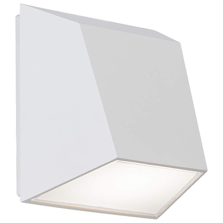 Image 1 Atlantis 6"H x 6"W 1-Light Outdoor Wall Light in White