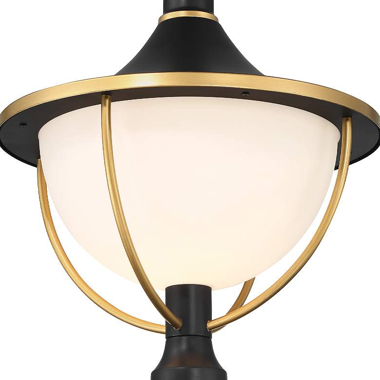 Image 5 Atlas 1 Light Matte Black + Textured Gold Outdoor Post more views