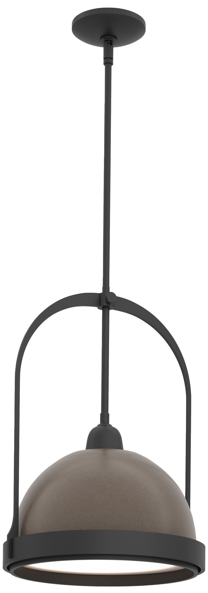 Atlas 14" Wide Black Mini Pendant w/ Bronze - Made to Order