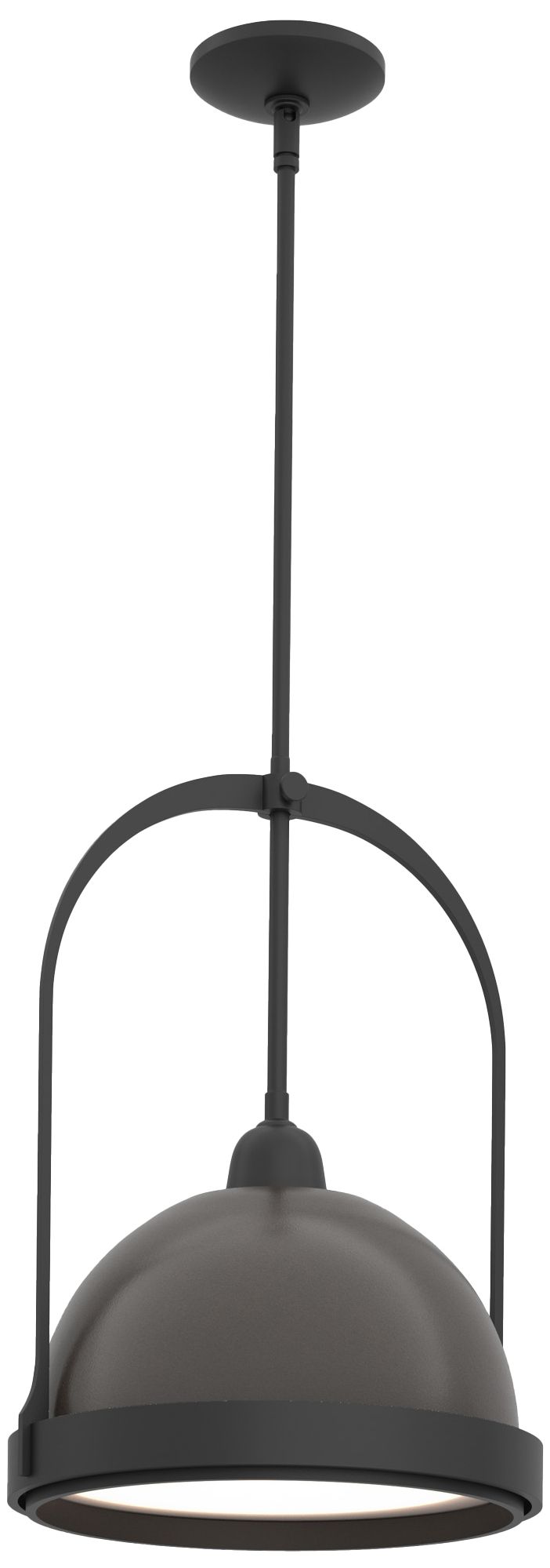 Atlas 14" Wide Black Mini Pendant w/ Oil Rubbed Bronze - Made to Order