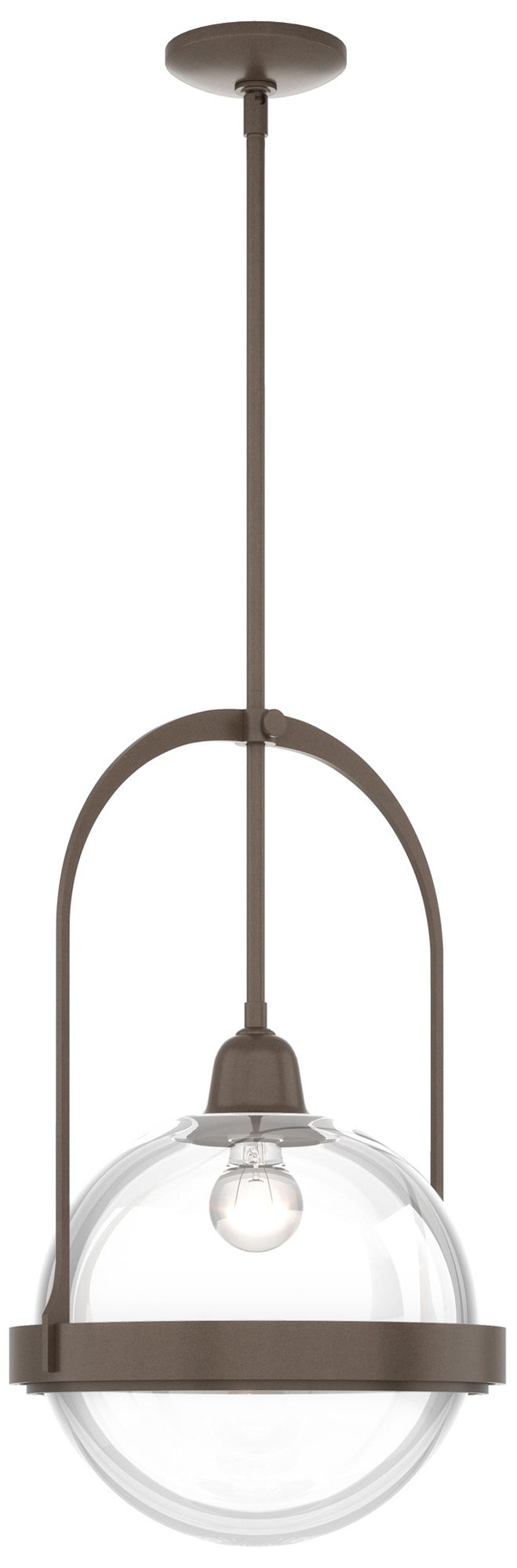 Atlas 14" Wide Bronze Mini Pendant w/ Clear Glass