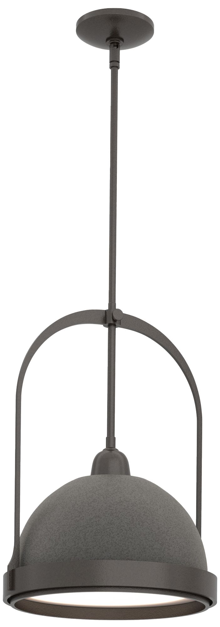 Atlas 14" Wide Oil Rubbed Bronze Mini Pendant w/ Natural Iron Made to