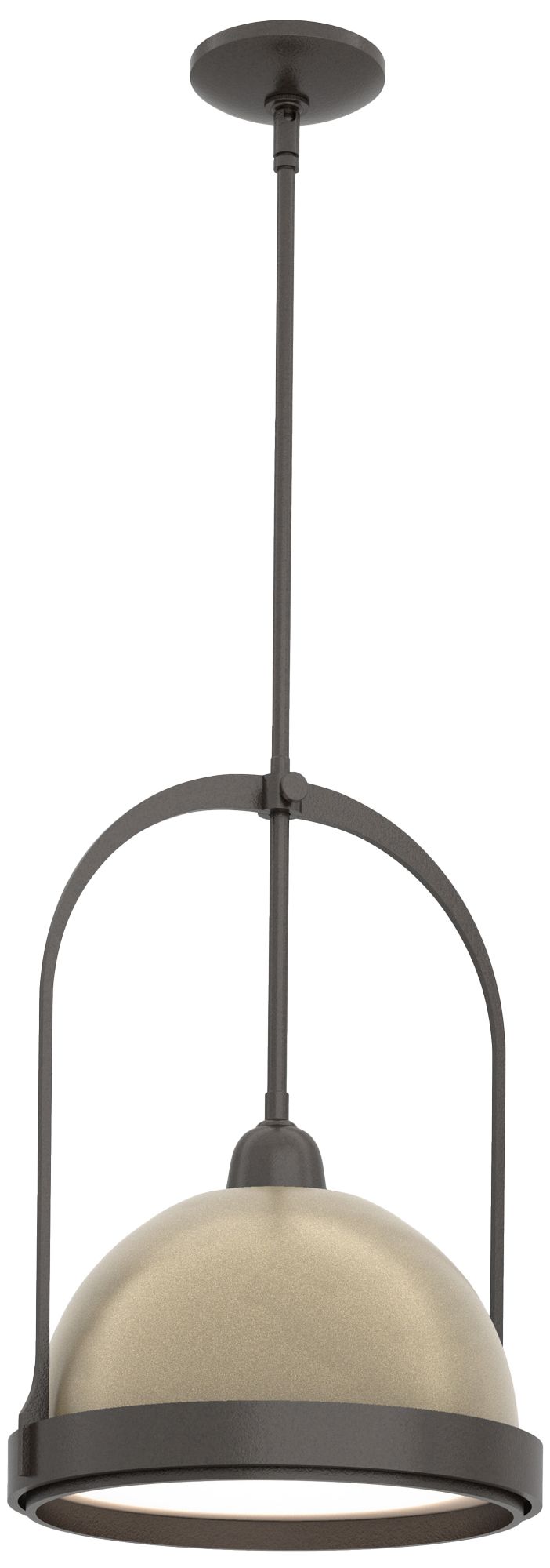 Atlas 14" Wide Oil Rubbed Bronze Mini Pendant w/ Soft Gold - Made to O