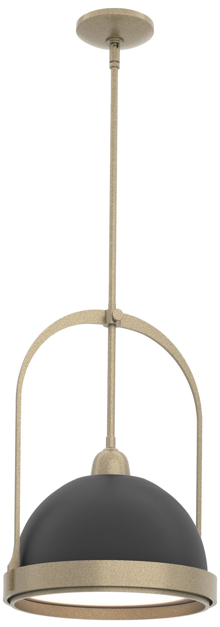 Atlas 14" Wide Soft Gold Mini Pendant w/ Black - Made to Order